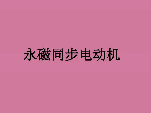 永磁同步电动机教材ppt课件