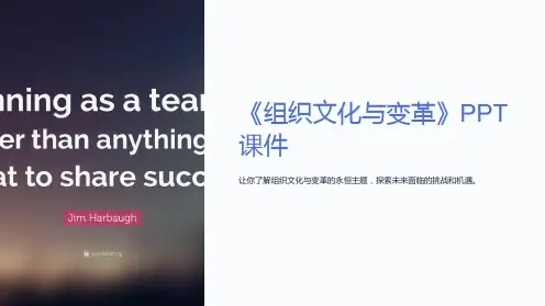 《组织文化与变革》课件