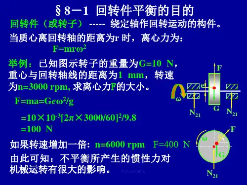 机械课件第8章回转件的平衡