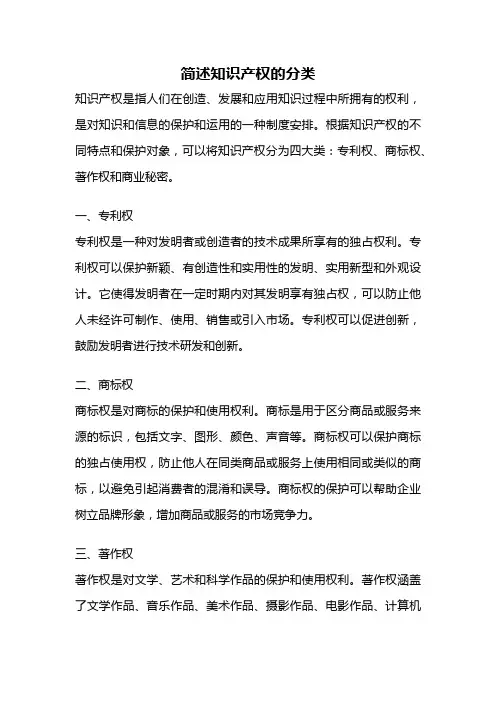 简述知识产权的分类