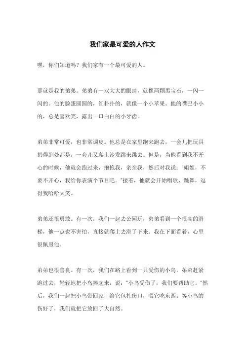 我们家最可爱的人作文