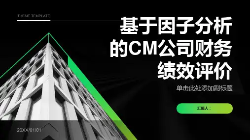 基于因子分析的CM公司财务绩效评价