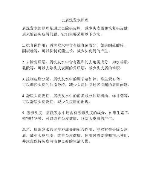 去屑洗发水原理
