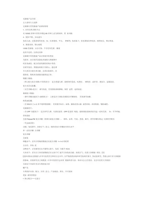 无限极产品介绍