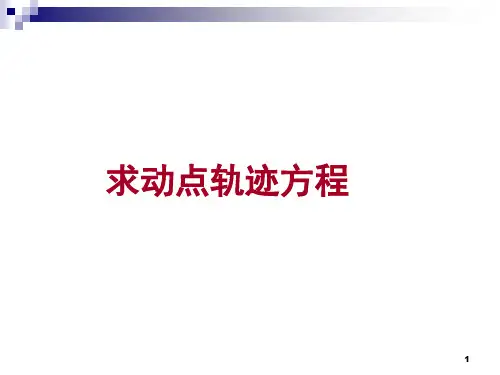 点的轨迹方程ppt课件