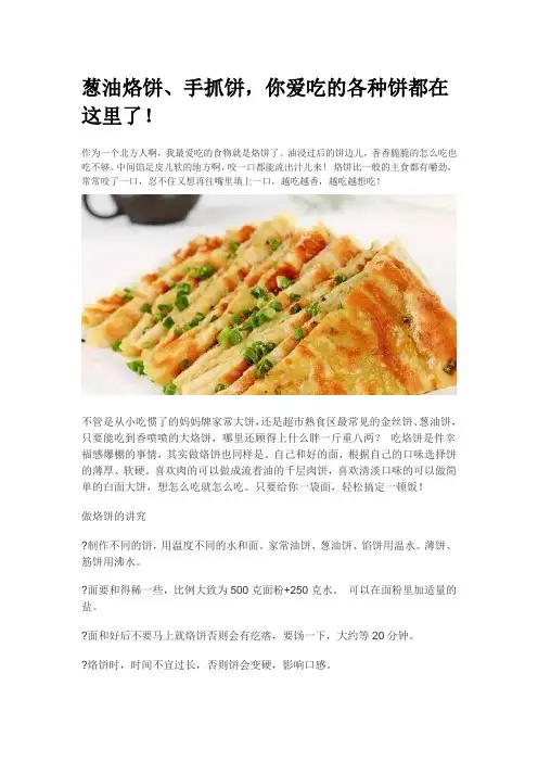 各种烙饼做法