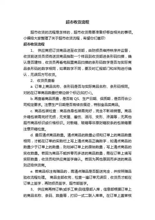 超市收货流程