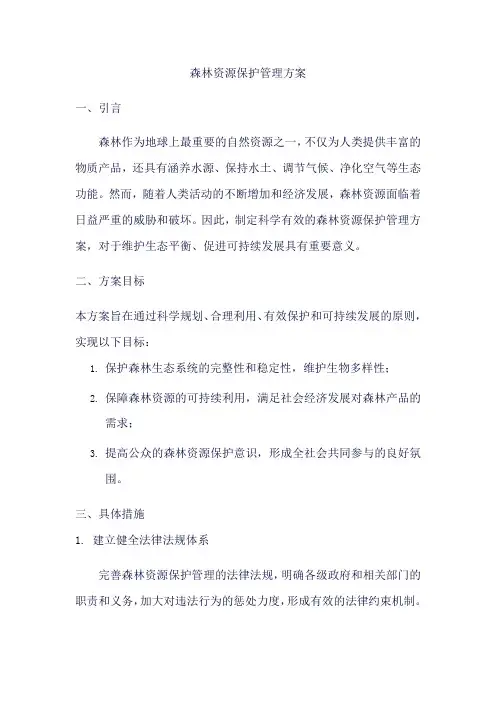 森林资源保护管理方案