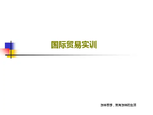 国际贸易实训76页PPT