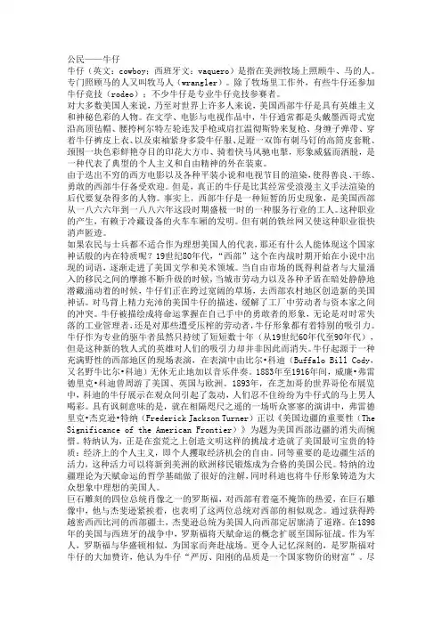 美国牛仔