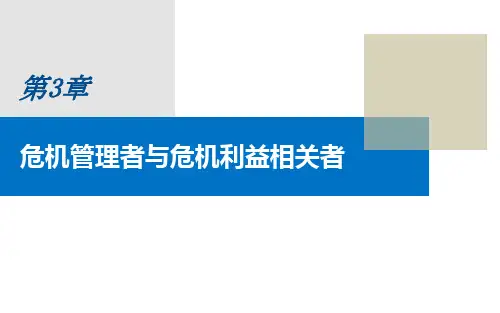 危机传播管理(第三章)
