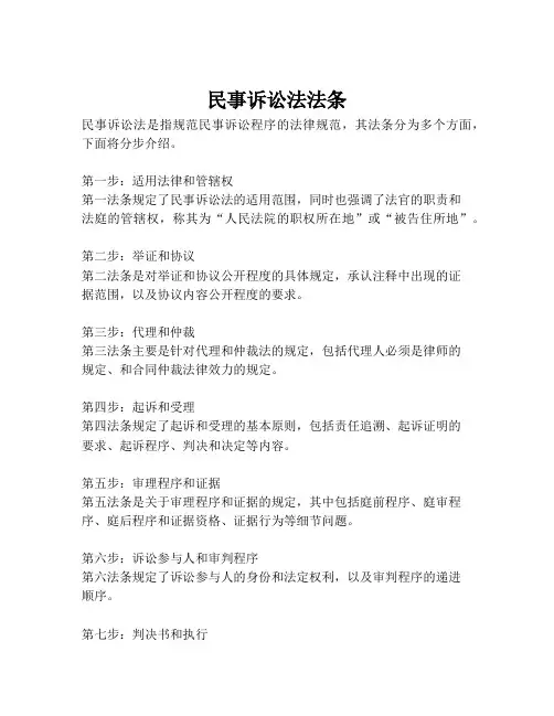 民事诉讼法法条