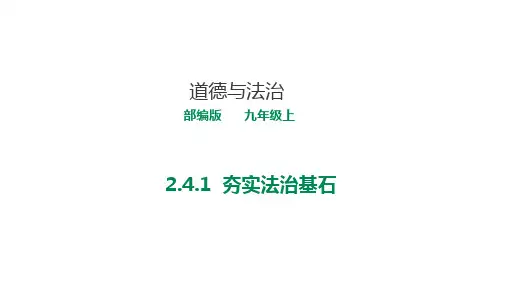 部编版《道德与法治》九年级上册4.1《夯实法治基石》课件(共34张PPT)
