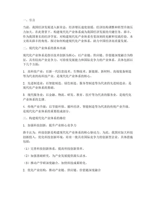 薛丰_构建现代化产业体系