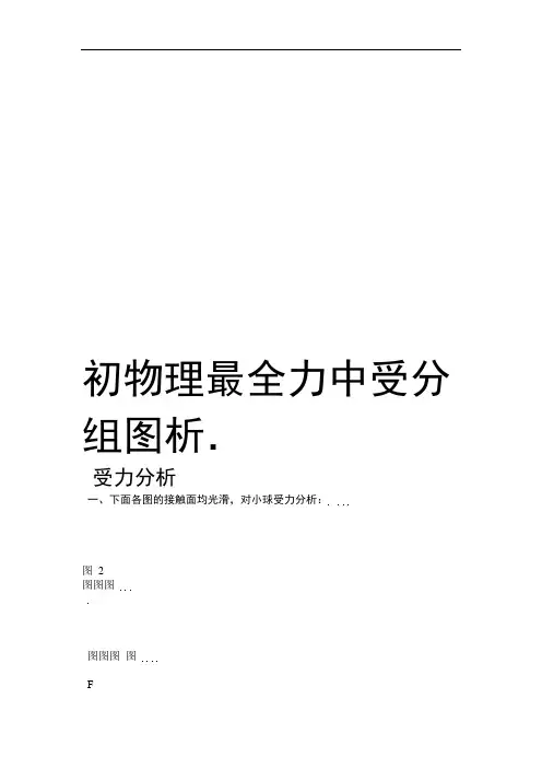 初中物理最全受力分析图组知识讲解