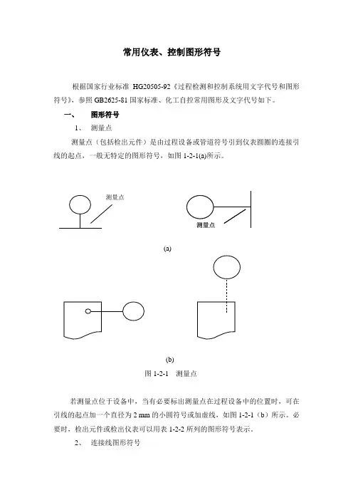 常用仪表、控制图形符号
