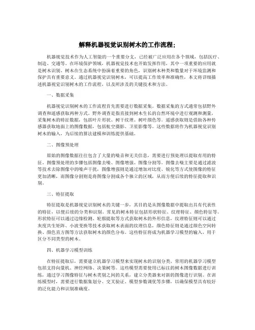 解释机器视觉识别树木的工作流程;