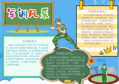 军训手抄报模板