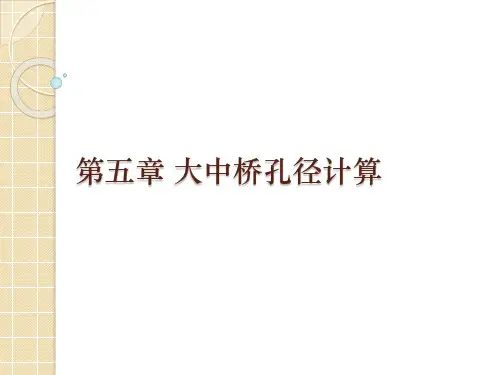 5 第五章 大中桥孔径计算