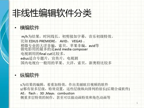 非线性编辑软件对比分析PPT资料22页