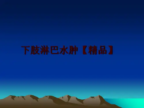最新下肢淋巴水肿【精品】讲学课件