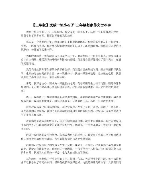 【三年级】变成一块小石子 三年级想象作文250字