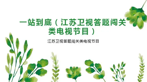 一站到底(江苏卫视答题闯关类电视节目)