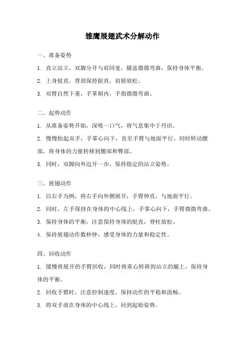 雏鹰展翅武术分解动作