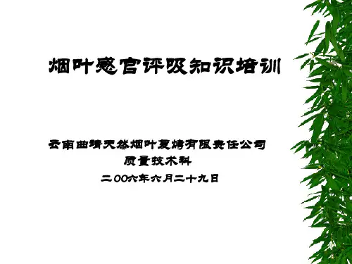 烟叶感官评吸知识