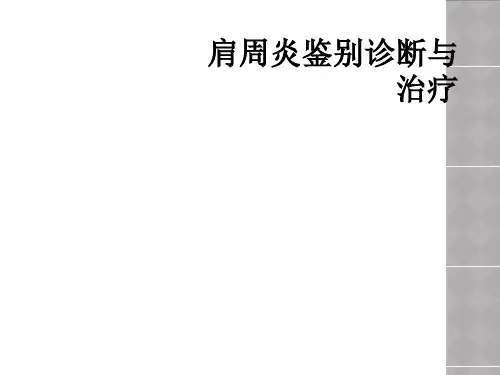 肩周炎鉴别诊断与治疗