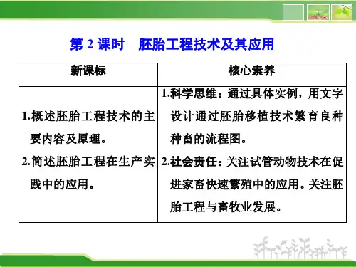 高中生物新人教版选择性必修3胚胎工程技术及其应用课件(43张)
