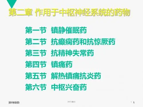 中枢神经系统的药物  ppt课件