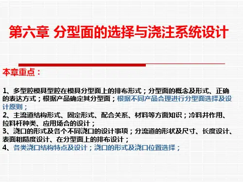 第六章 分型面的选择与浇注系统设计