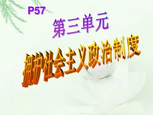 经济政治与社会 第7课 我国社会主义政治制度.