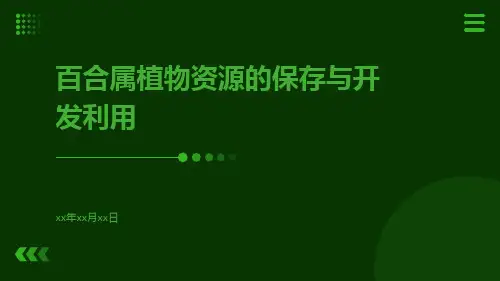 百合属植物资源的保存与开发利用下