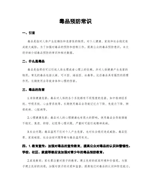 毒品预防常识