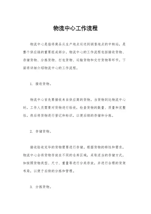 物流中心工作流程