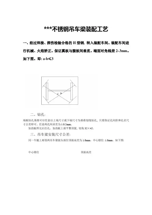 不锈钢吊车梁装配施工工艺
