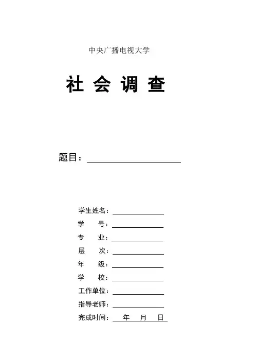 调查报告封面(打印)