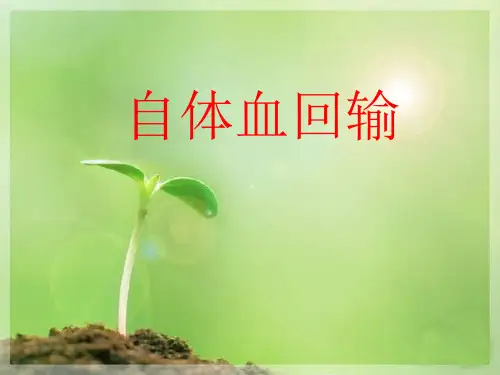 自体血回输