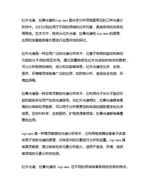 红外光谱、拉曼光谱和icp-aes