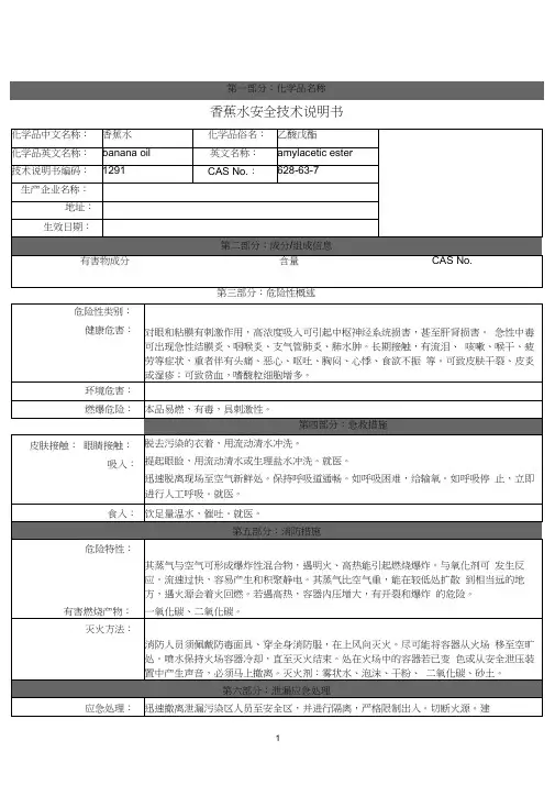 香蕉水MSDS