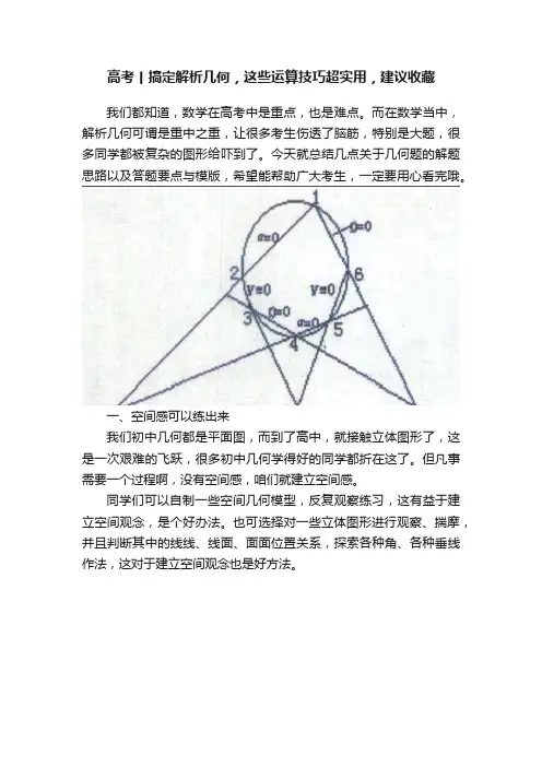 高考丨搞定解析几何，这些运算技巧超实用，建议收藏
