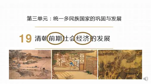 人教部编版七年级历史下册第19课 清朝前期社会经济的发展(共25张PPT)