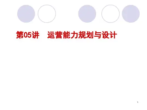 运营能力规划与设计