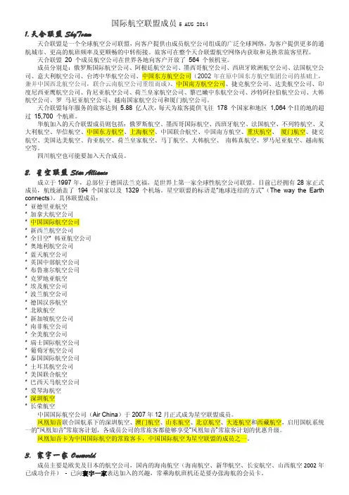 国际航空联盟成员