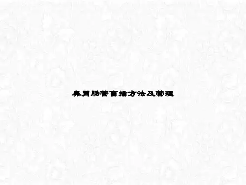 鼻胃肠管盲插方法及管理课件