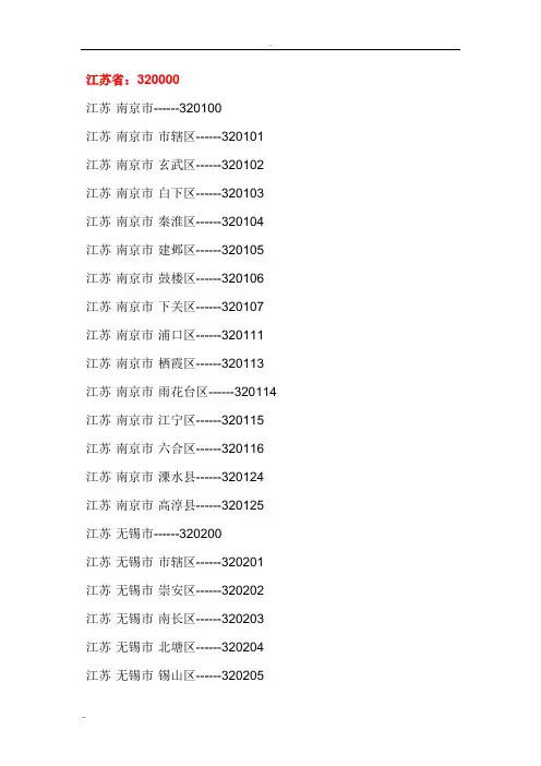 江苏省身份证号码