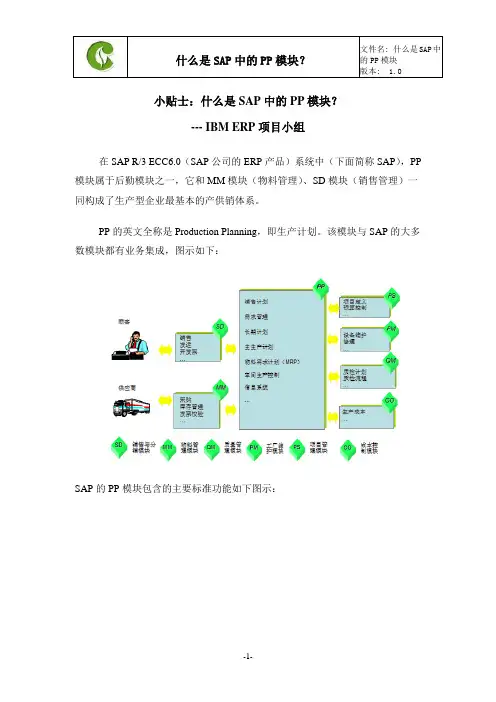 什么是SAP中的PP模块