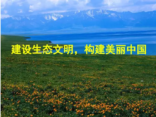 建设生态文明构建美丽中国PPT课件